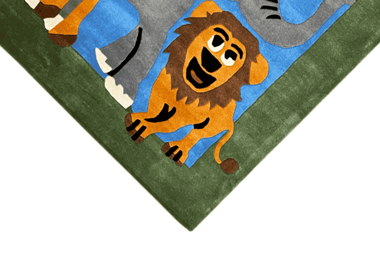 Kinderzimmerteppich mit Tieren - Handgetuftet, 170x240cm (6x8ft) - German Carpet Shop