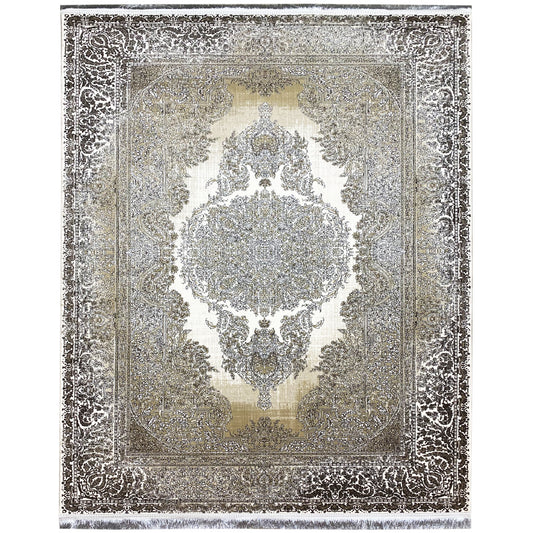 Creme-prateado Tapete 170x240cm