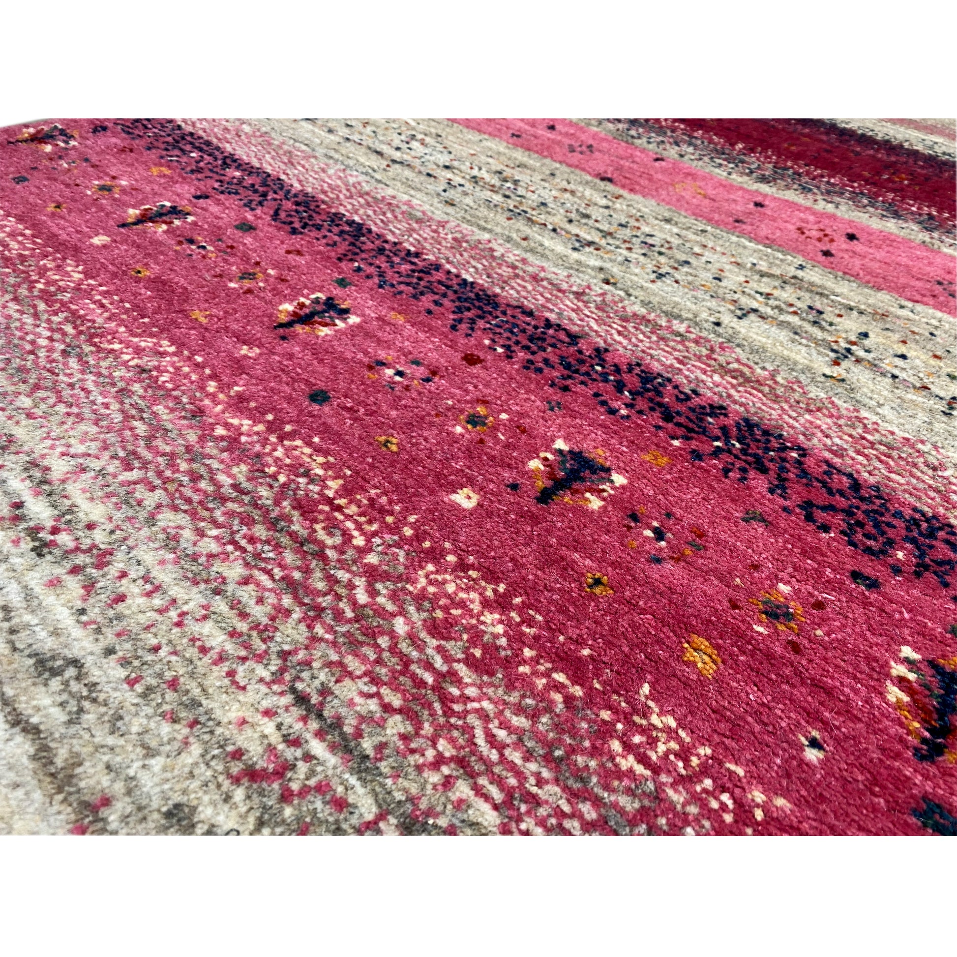 Rosa Gabbeh Teppich Läufer 200x79 cm - German Carpet Shop