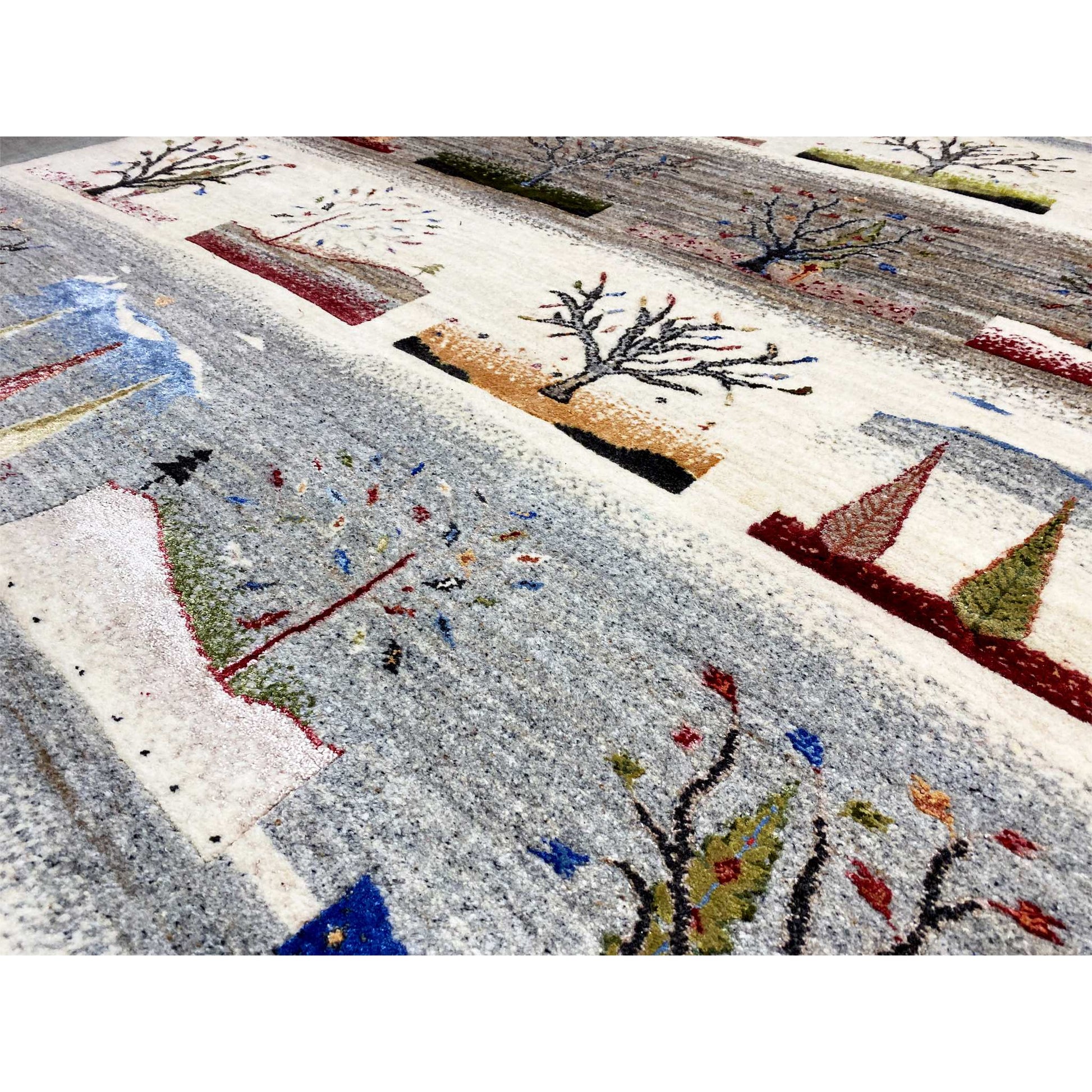 Gabbeh Lori Teppich, 237x166 cm - Handgesponnene Wolle - German Carpet Shop