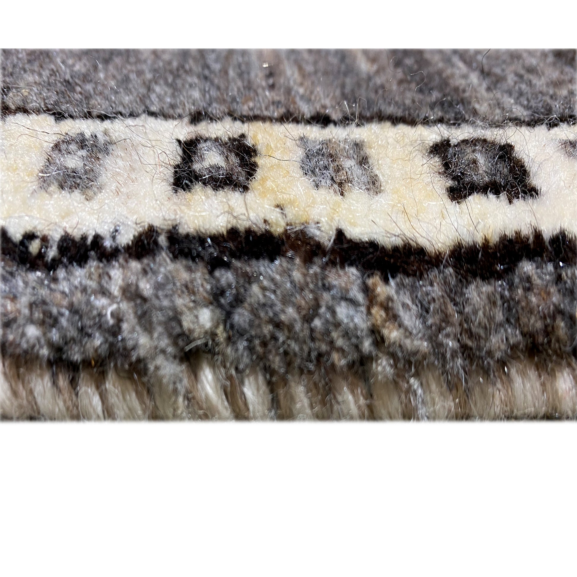 Grauer Gabbeh Teppich Löwe 90x75 cm - German Carpet Shop