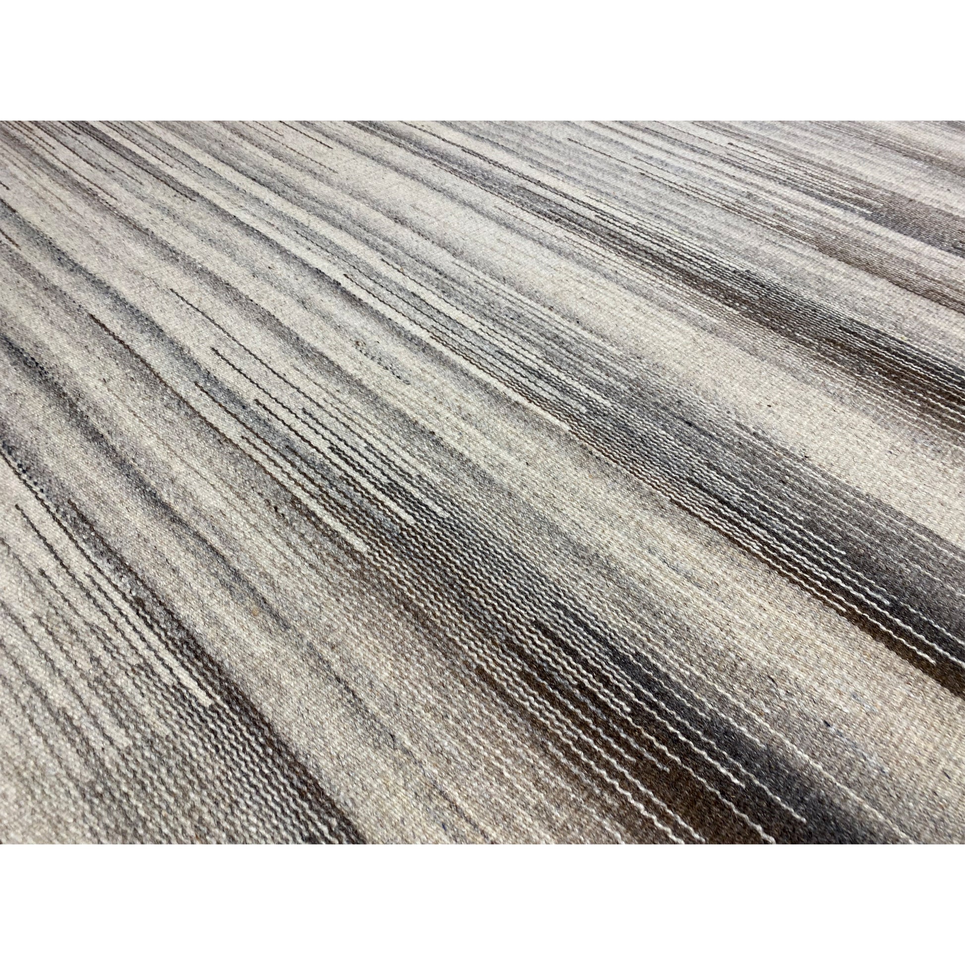 Kelim Teppich Beige – Modernes Streifenmuster 230x160 cm - German Carpet Shop