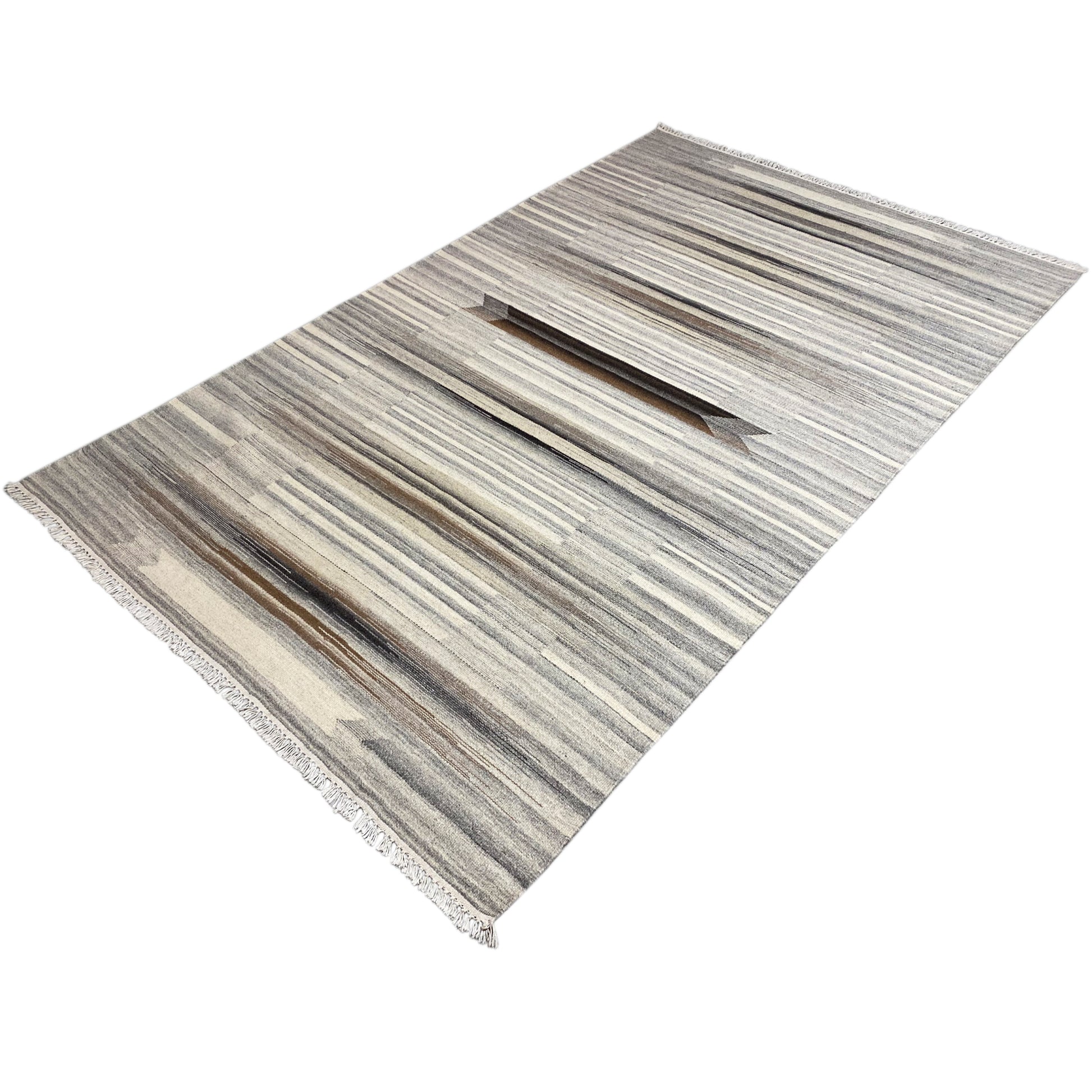 Handgefertigter Kelim Dhurrie Beige – 230x160 cm - German Carpet Shop