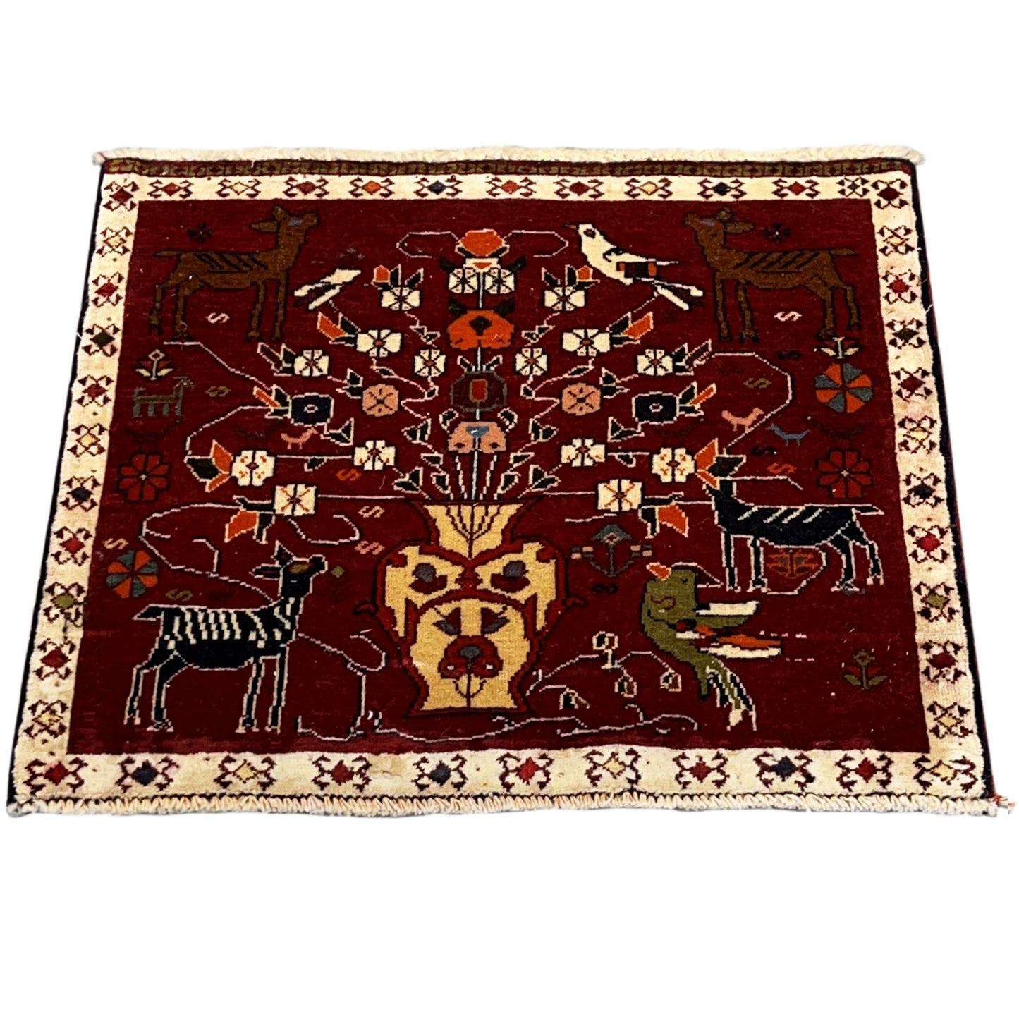 Roter Poshti Teppich 62x58 cm - German Carpet Shop