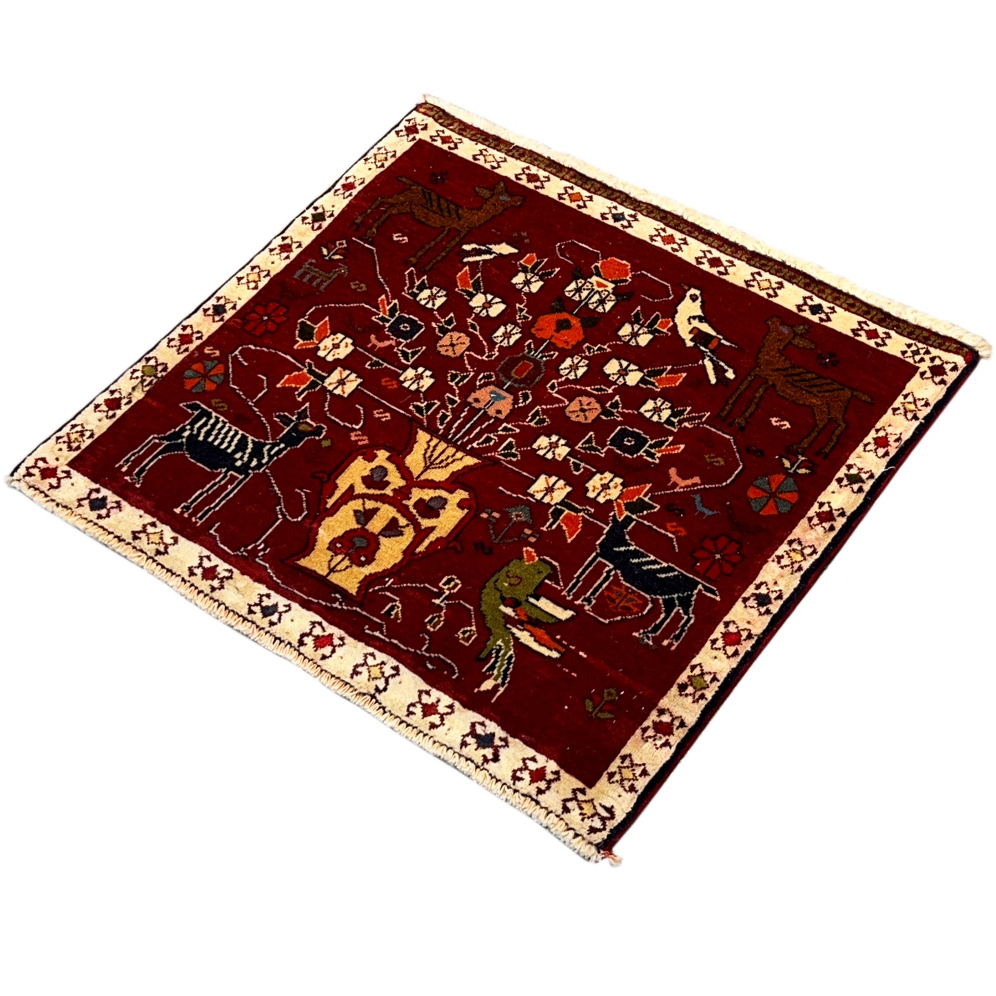 Roter Poshti Teppich 62x58 cm - German Carpet Shop