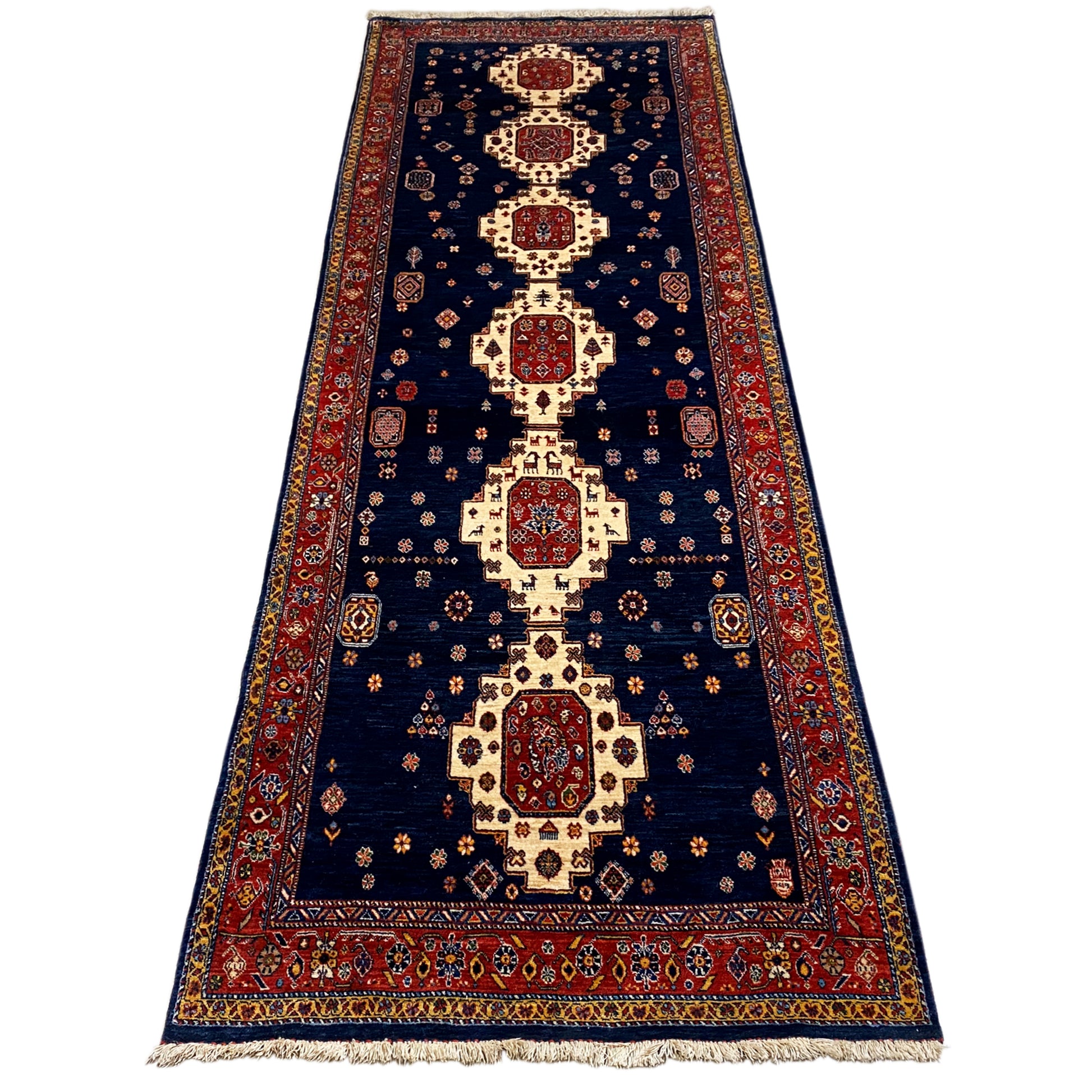 Qashqai Exklusiv Läufer Teppich 337x102 cm - German Carpet Shop