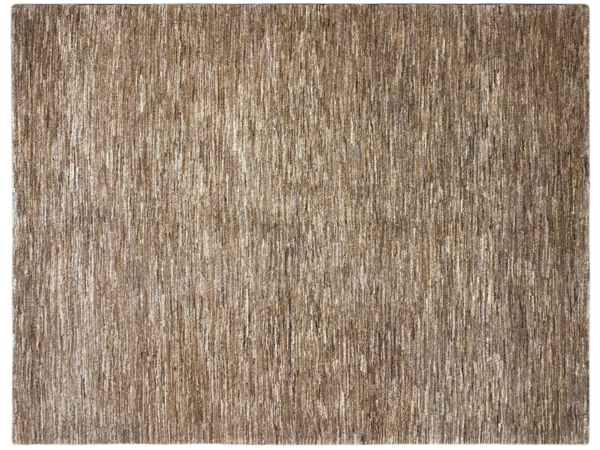 Tapete Gabbeh retangular, castanho-bege mesclado, pelo curto
