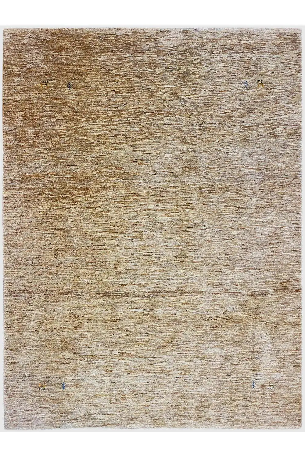 Tapete 264x206 cm, base bege com pontos azuis dispersos