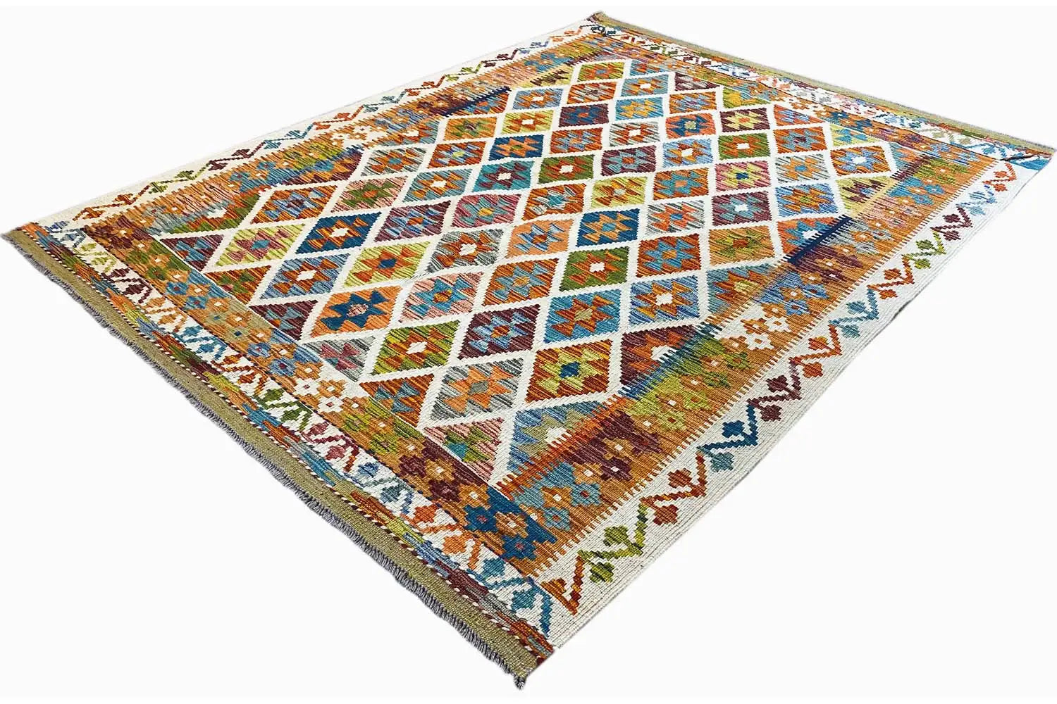 Kelim Afghan - (199x151 cm) - German Carpet Shop