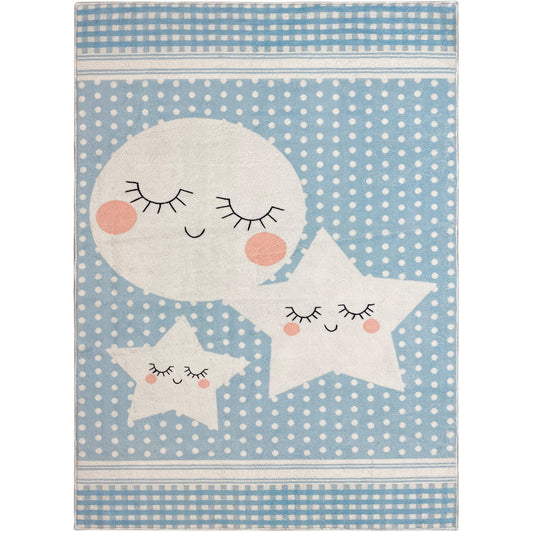 Tapete infantil „Mundo das Estrelas“, azul, 140x200 cm