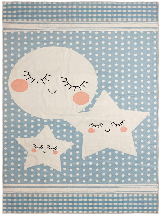 Tapete infantil „Mundo das Estrelas“, azul, 160x230 cm