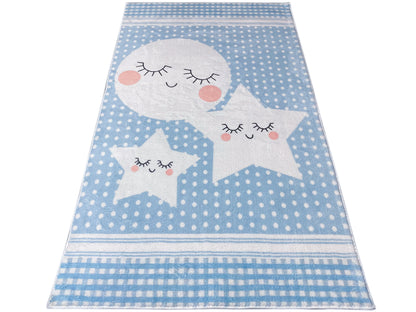 Tapete infantil „Mundo das Estrelas“, azul, 160x230 cm