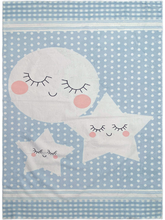 Tapete infantil „Mundo das Estrelas“, azul, 160x230 cm