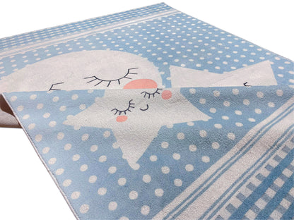 Tapete infantil „Mundo das Estrelas“, azul, 90x160 cm