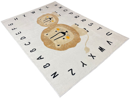 Tapete infantil „Leão“, bege, 140x200 cm