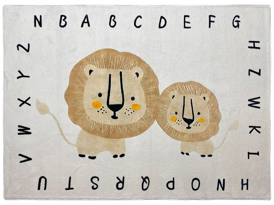 Tapete infantil „Leão“, bege, 140x200 cm