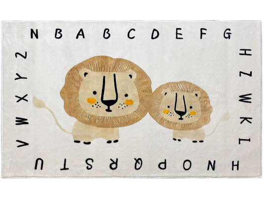 Tapete infantil „Leão“, bege, 90x160 cm