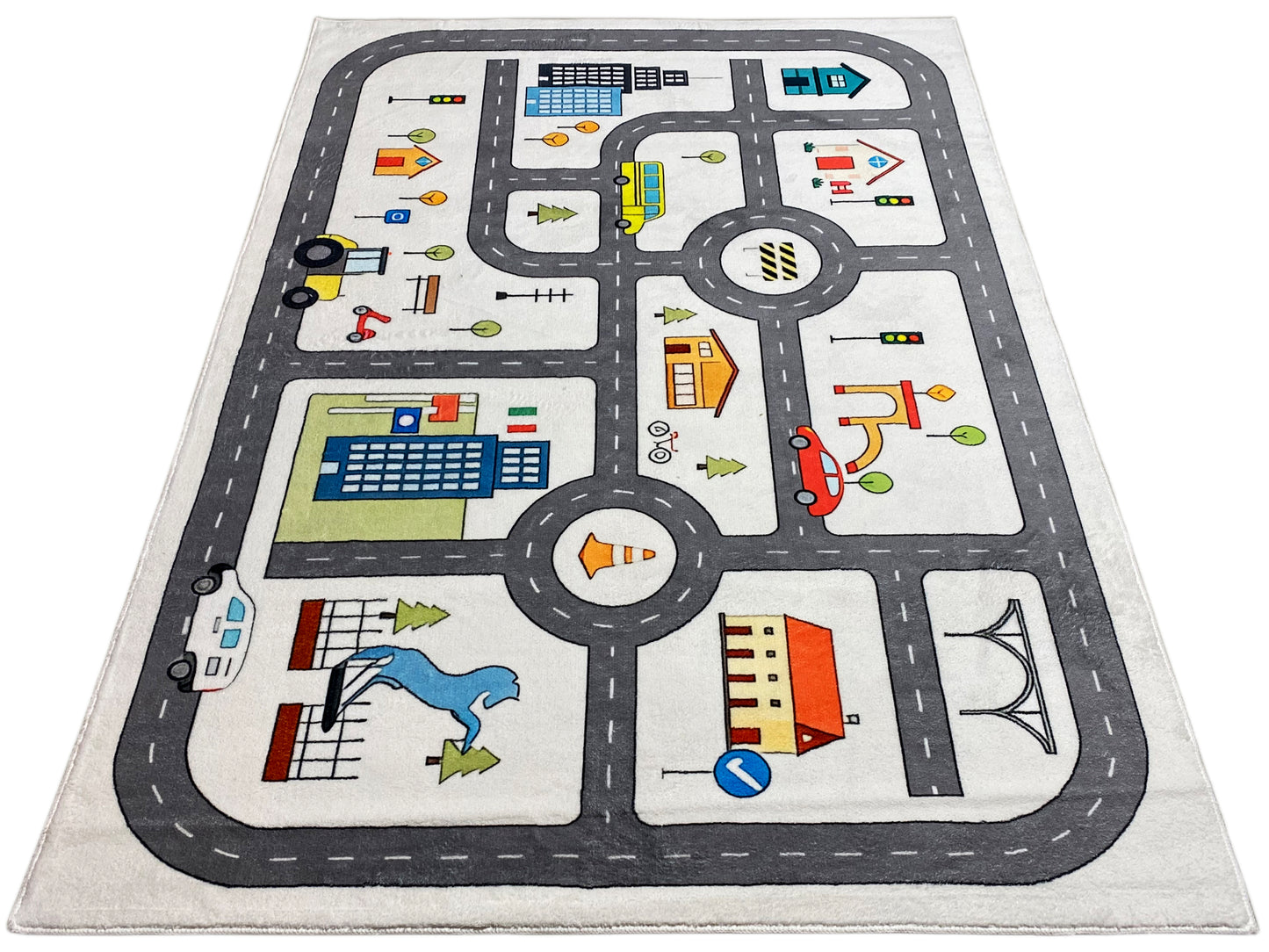 Tapete infantil „Rua“, cinzento, 140x200 cm