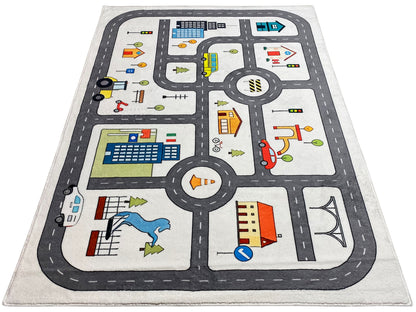 Tapete infantil „Rua“, cinzento, 140x200 cm
