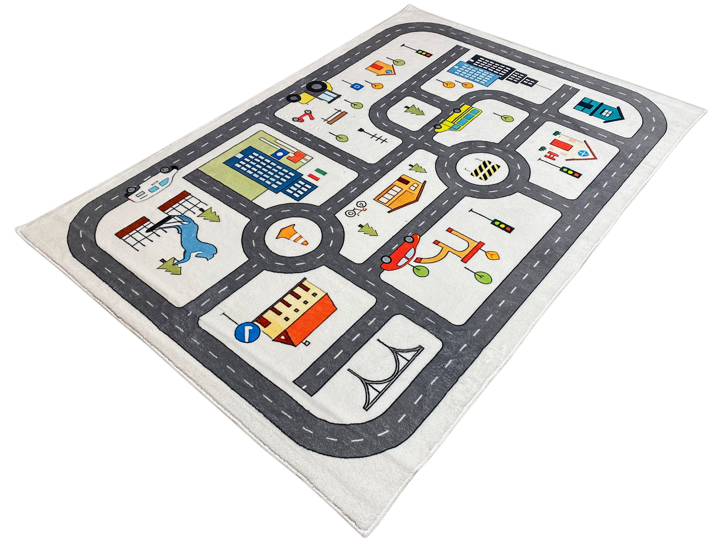 Tapete infantil „Rua“, cinzento, 140x200 cm