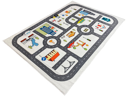Tapete infantil „Rua“, cinzento, 140x200 cm
