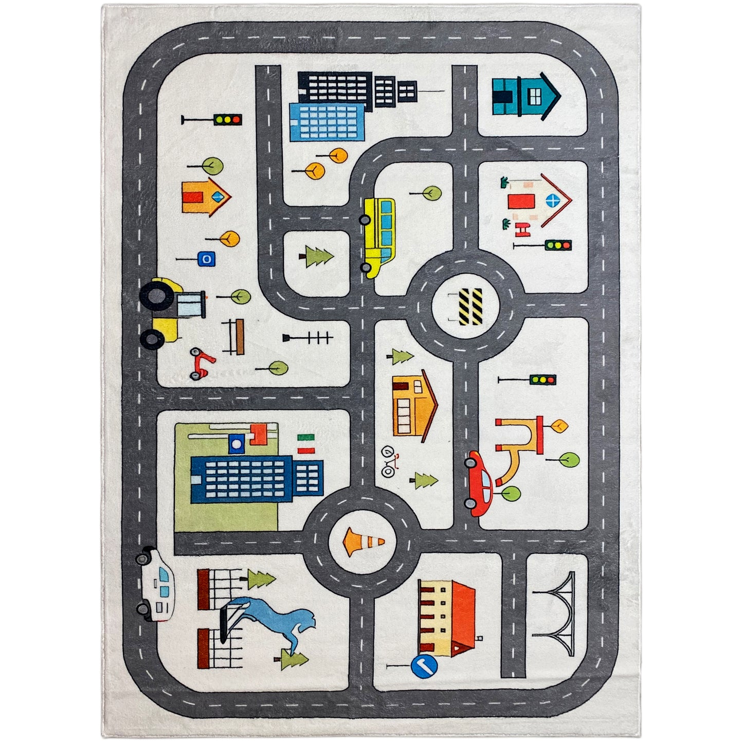 Tapete infantil „Rua“, cinzento, 140x200 cm
