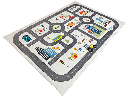 Tapete infantil „Rua“, cinzento, 160x230 cm