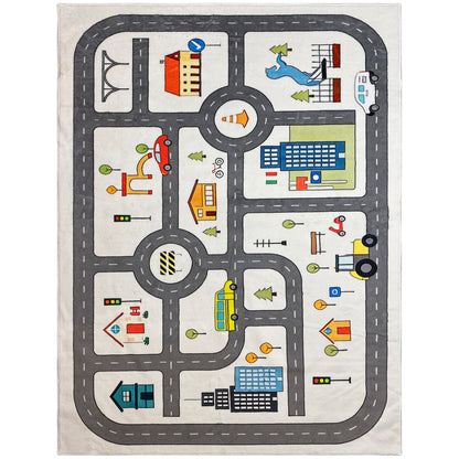 Tapete infantil „Rua“, cinzento, 160x230 cm