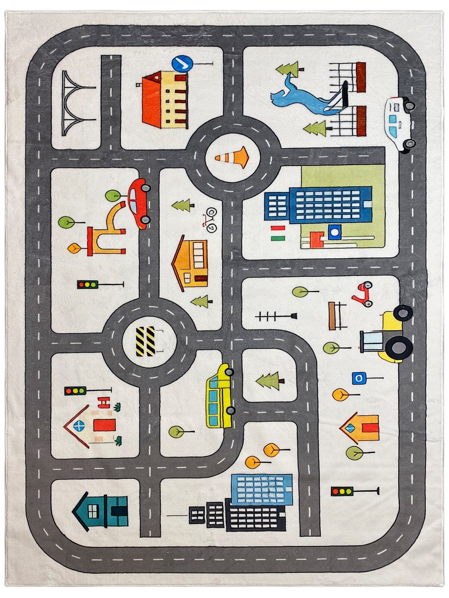 Tapete infantil „Rua“, cinzento, 160x230 cm