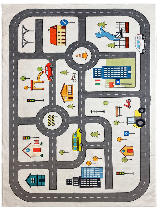 Tapete infantil „Rua“, cinzento, 160x230 cm