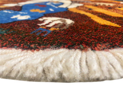 Tapete Gabbeh castanho, 107x107 cm