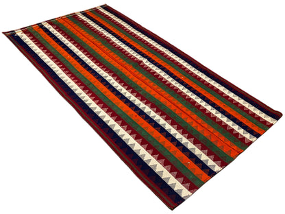 Wohnzimmer Jajim Teppich Multicolor handgewebt im geometrischen Stil