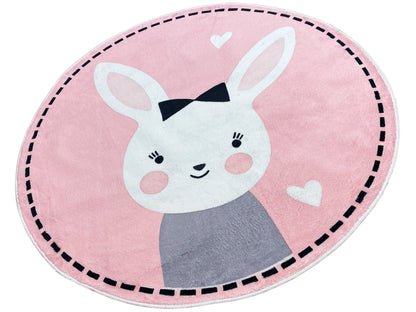 Tapete infantil redondo Coelho, 120 cm