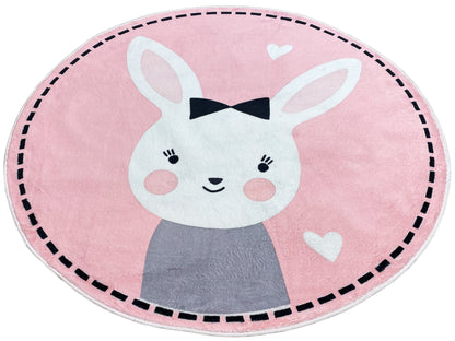 Tapete infantil redondo Coelho, 120 cm