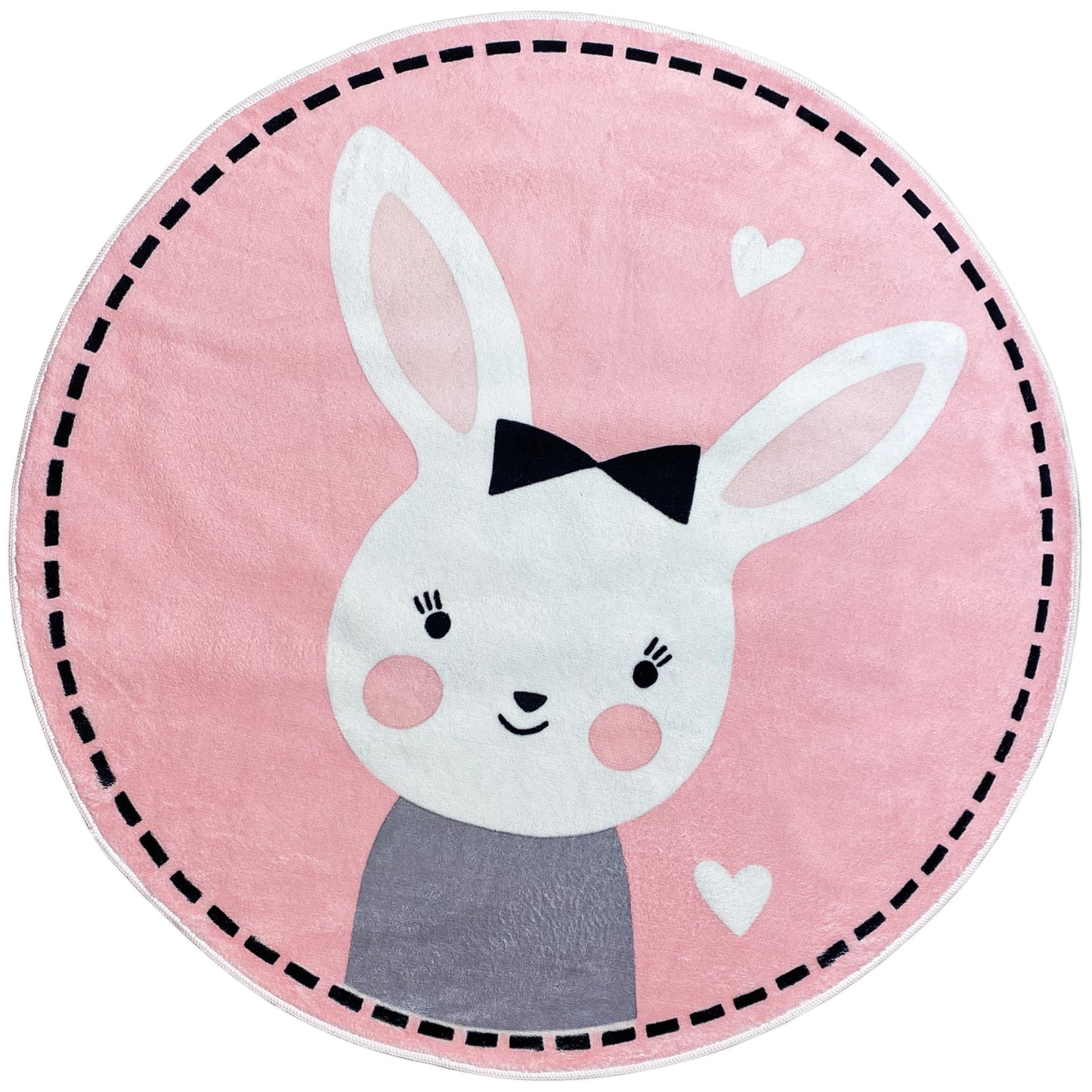 Tapete infantil redondo Coelho, 120 cm