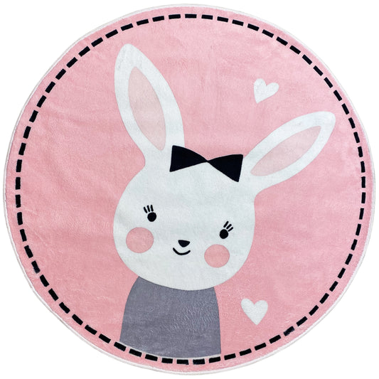 Tapete infantil redondo Coelho, 120 cm