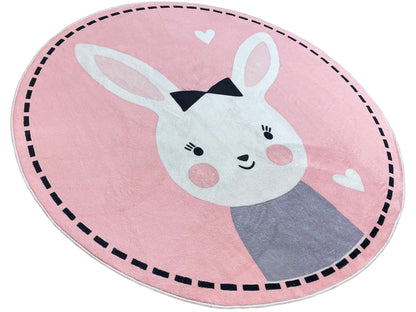 Tapete infantil redondo Coelho, 160 cm
