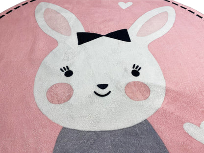 Tapete infantil redondo Coelho, 160 cm