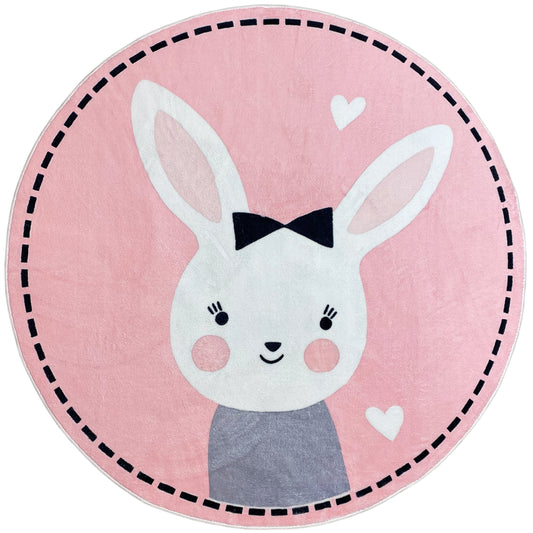 Tapete infantil redondo Coelho, 160 cm