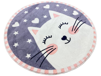 Tapete infantil redondo Gato, 100 cm