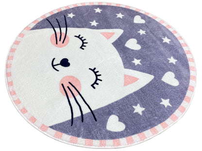 Tapete infantil redondo Gato, 100 cm