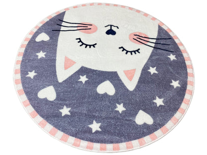 Tapete infantil redondo Gato, 100 cm