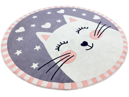 Tapete infantil redondo Gato, 120 cm