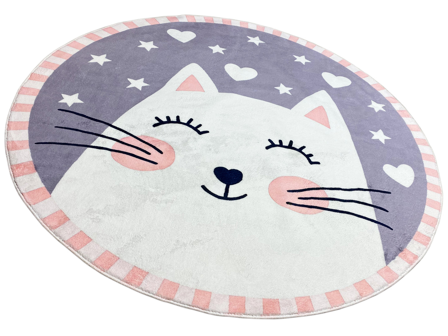 Tapete infantil redondo Gato, 120 cm