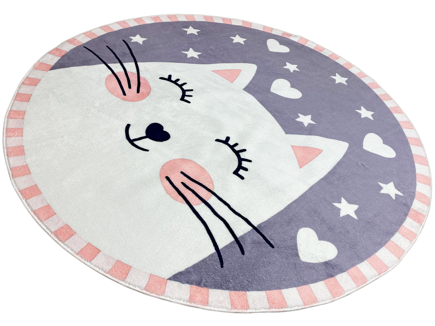 Tapete infantil redondo Gato, 120 cm