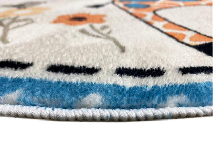 Tapete infantil redondo Animais, 100 cm
