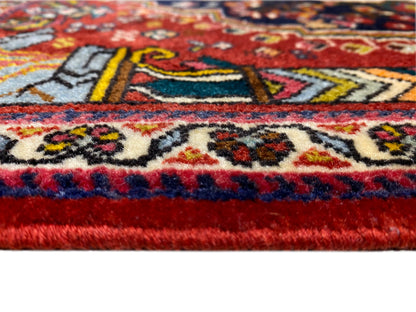Tapete Poshti 65x61 cm, grande plano do rebordo: ornamentos vermelhos, azuis e multicolores