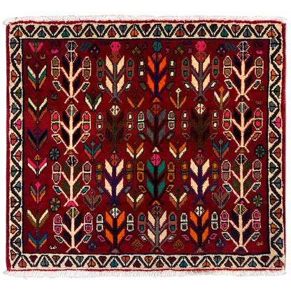 Tapete Poshti, Vermelho - 69x58 cm