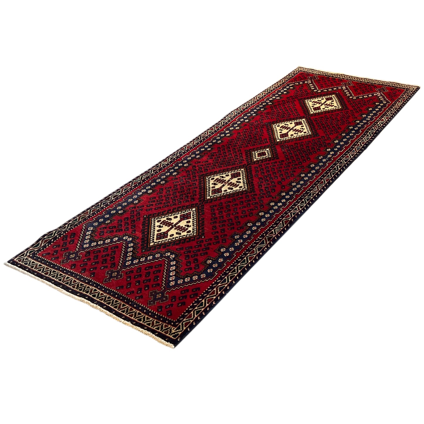  Roter Sirjan Läufer Teppich 282x89cm - Premium Sirjan Teppiche from German Carpet Shop - Just €0! Shop now at German Carpet Shop