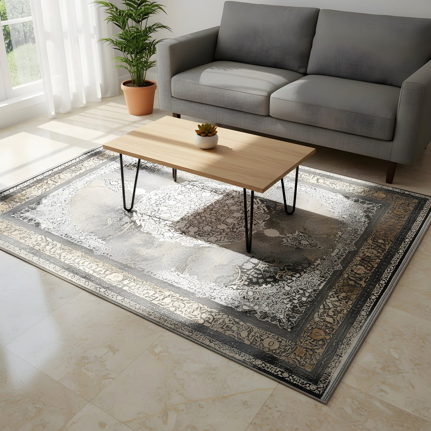 Clássico castanho fumo 170x240cm